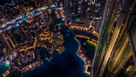 aerial photography of cityscape at nighttime