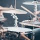 close up photo of drum set